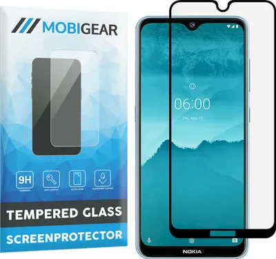 Produktbild von Mobigear Premium  Nokia 6.2 Panzerglas Gehärtetes Glas Displayschutz - Hüllenfreundlich - Schwarz