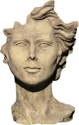 Produktbild von Schönes Gesicht Frau aus Steinguss Neu Frostfest Witterungsbeständig V-116551