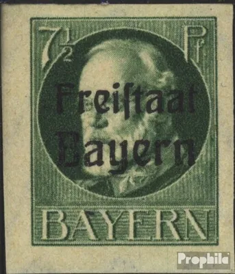 Produktbild von Briefmarken Bayern 1920 Mi 154B postfrisch König Ludwig mit Aufdruck