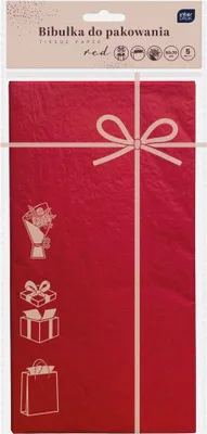 Image de Papier d'emballage 50x70cm 5 Blätter rot (Schul- und Papierwaren - Seidenpapier)