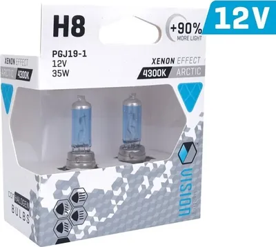 Zdjęcie produktu dla Żarówki VISION arctic white H8 12V 35W PGJ19-1 U E4 +90%, 2 szt.