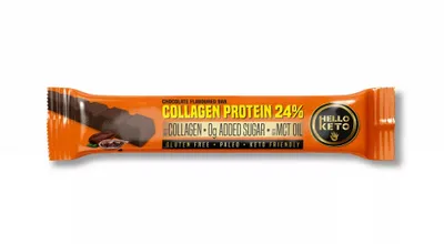 Produktbild von Hello Keto Riegel Schokolade 40g Schokoriegel 24% Kollagen Ohne Zuckerzusatz