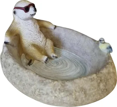 Produktbild von Dekofigur Erdmännchen Tränke 32 cm bunt