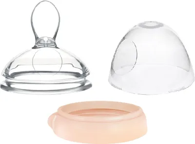 Produktbild von Haakaa Generation 3 Trinkflaschenaufsatz Fütterungslöffel Set - Peach