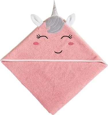 Produktbild von Erwin Müller Kinder-Kapuzenbadetuch Einhorn" rosa 100x100 cm"