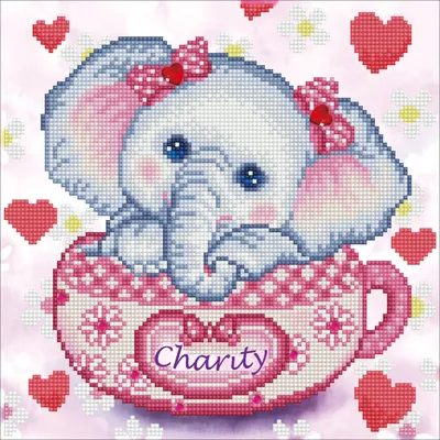 Produktbild von DIAMOND DOTZ® Original Diamond Painting "Charity“ 30 x 30 cm ab 8 Jahren