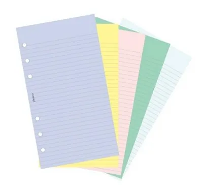 Image de Recharge de remplacement Filofax pour agenda Personal paper lined, couleurs assorties