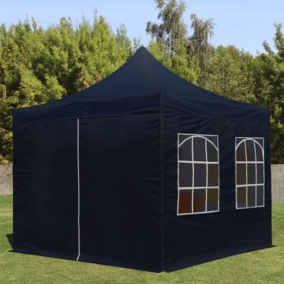 Produktbild von TOOLPORT 3x3m Stahl Faltpavillon, inkl. 4 Seitenteile, schwarz