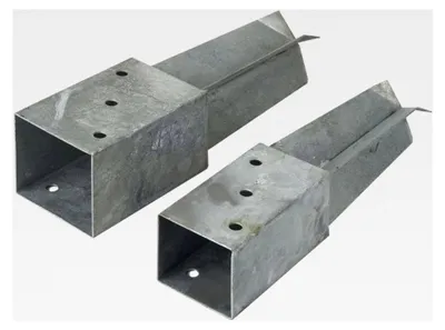 Produktbild von Bodenhülse zum Einbetonieren 91 x 91 x 350 mm feuerverzinkt für Pfostenträger