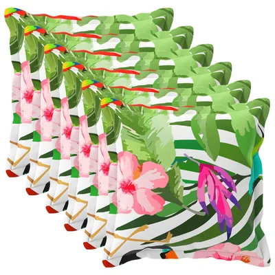 Obrázok produktu pre vidaXL Vankúšový poťah, 6 ks, HOUTEN, čierna farba, 55 x 55 cm, polyester