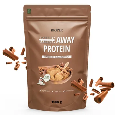 Produktbild von nutri+ Milk Away Protein 1000 g - veganes Proteinpulver - laktosefrei - Cinnamon Sugar