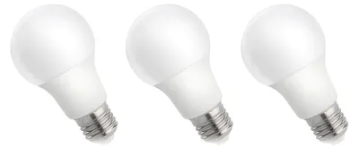 Imagen del producto de Lámpara LED Spectrum E27, modelo A60, 7W, 620 lúmenes, 6000K (blanco luz del día), paquete de 3 unidades