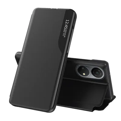 Obrázek produktu pro Flipové pouzdro pro Honor X7,Polyuretankůže pouzdro s okénkem a funkcí stojánku černé