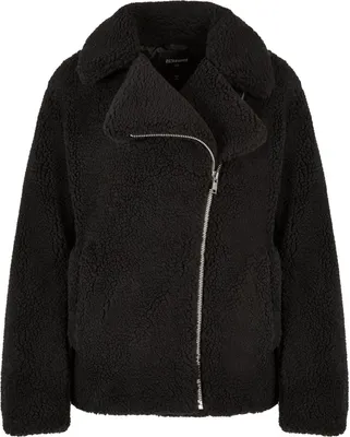 Produktbild von Urban Classics Ladies SHERPA Biker Winterjacke schwarz - 5XL