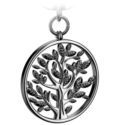 Produktbild von FABACH Lebensbaum Schlüsselanhänger Spring - Baum des Lebens Anhänger als Glücksbringer für den Schlüsselbund - Tree of Life Schlüsselanhänger in glänzendem Silber
