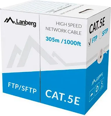 Image de Lanberg LCS5-11CU-0305-S câble réseau Gris 305 m Cat5e S/FTP (S-STP)