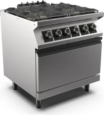 Immagine prodotto di Cucina a gas Mareno M1-700 con 4 bruciatori e forno elettrico GN 2/1, 80cm