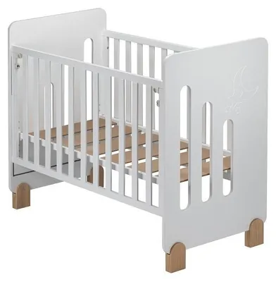 Image de Lit parapluie pour bébé Interbaby, modèle Moon, couleur blanc/nature