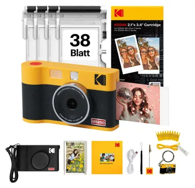 Immagine prodotto di KODAK Mini Shot 2 ERA, fotocamera istantanea 5x7,6 cm, set di accessori, colore giallo