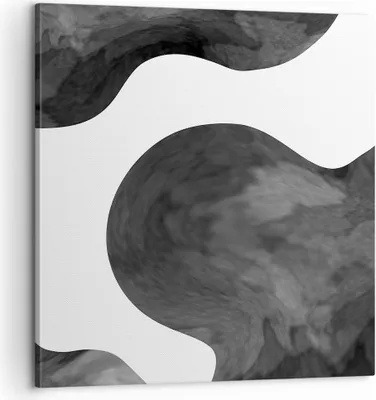Produktbild von Bild auf Leinwand - Leinwandbild - Einteilig - Abstraktion Form Figur - 60x60cm - Wand Bild - Wanddeko - Wandbilder - Leinwanddruck - Bilder - Wanddekoration - Leinwand bilder - AC60x60-5134