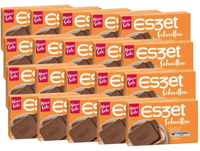 Obrázek produktu pro Eszet plnotučné arašídové plátky s nasekanými arašídy 75g balení po 20 kusech