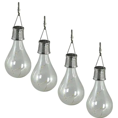 Produktbild von Luxform Solar LED Garten Party-Lichterkette 4 Stk. Transparent 95420