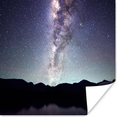 Produktbild von MuchoWow® Poster Universum - Galaxie - Sternenhimmel - Jungen - Mädchen - Kinder 100x100 cm - Babyzimmer