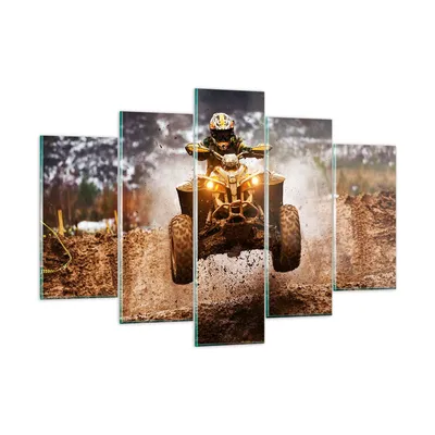 Produktbild von Bilder auf glas - Schlamm Schmutz Dakar Aktion - 150x100cm - Glasbilder - Wandbilder - Kunstdruck - zum Aufhängen bereit - Wanddekoration aus Glas - Glas Bilder - Wandbild auf Glas - GEA150x100-3055