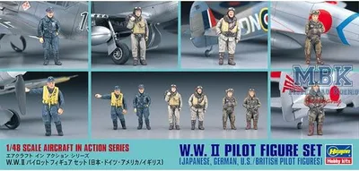 Produktbild von Hasegawa 36007 - 1/48 WWII Piloten-Figuren - Neu