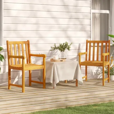 Produktbild von The Living Store Gartenstühle 2 Stk. Massivholz Akazie