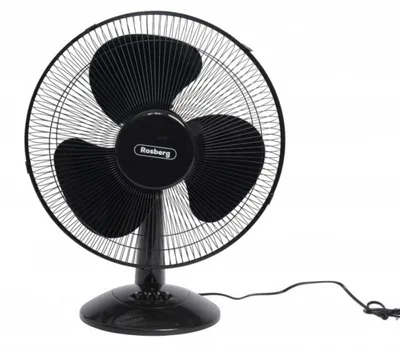 Obrázek produktu pro Stolní ventilátor Rosberg R51760B16, 40 W, 40 cm, 3 rychlosti, oscilace, nastavitelný náklon, černý