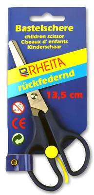 Produktbild von Kinderbastelschere, farbigem Griff, 13.5 cm, runde Ausführung,