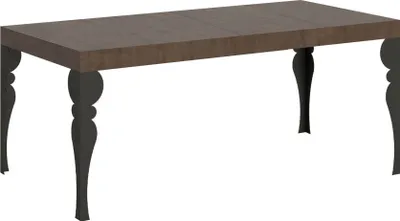 Produktbild von Ausziehbarer Tisch 90x90/246 cm Paxon Premium Walnuss Anthrazit Gestell