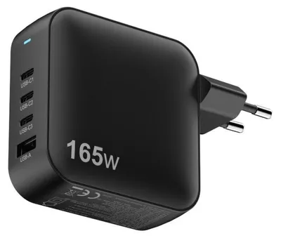 Image de chargeur mural GaN Power Delivery 165W avec 4 ports