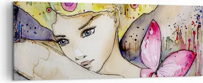 Produktbild von Bild auf Leinwand - Leinwandbild - Frau modern - 140x50cm - Wand Bild - Wanddeko - Wandbilder - Leinwanddruck - Bilder - Kunstdruck - Wanddekoration - Leinwand bilder - Wandkunst - AB140x50-3554