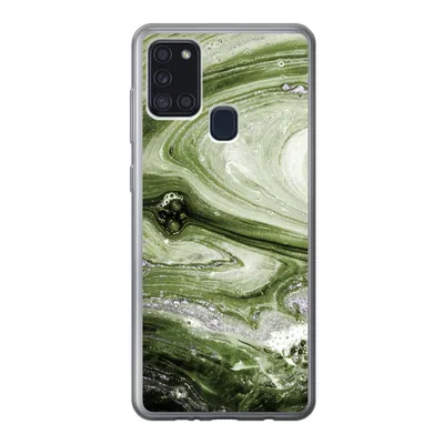 Produktbild von MuchoWow® Handyhülle Schutzhülle Hülle für Samsung Galaxy A21s Marmor - Naturstein - Kalkstein Silikon Softcase Handy Hülle - Hartschale