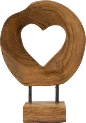 Image de Mauro Ferretti sculpture Hasi teck 20x10x28 cm brun