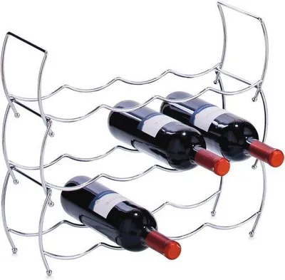 Produktbild von Famanu Weinregal Set von 3 - 42 x 14 x 14 cm, Chrom