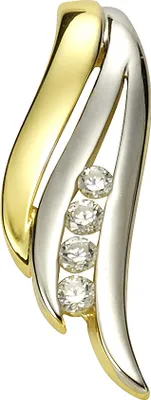Produktbild von F Anhänger 333/- Gold 2,5cm gelb Zirkonia 371340707