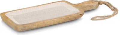 Produktbild von ZELLER 25691 Servierbrett BEIGE aus Mangoholz, ca. 38 x 15,2 x 2,5 cm