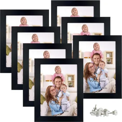Obrázok produktu pre Sada rámov na obrazy 13x18 cm čierna koláž darček 7 kusov
