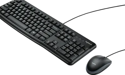 Imagen del producto de Logitech MK120, cable, USB, distribución QWERTY, color , incluye ratón