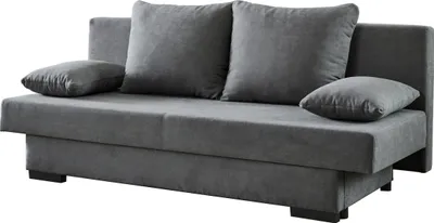 Produktbild von Schlafsofa Schlafcouch anthrazit 190 cm mit Bettkasten - GRONINGEN - Die Möbelfundgrube