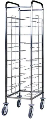 Produktbild von KBS Abräumwagen für 10 Tabletts oder GN Tabletts ohne Seitenwand 520x620x1750 mm