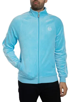 Produktbild von Sergio Tacchini Tasso Velours-Trainingsjacke, Blau L