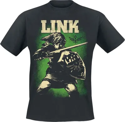Produktbild von Heroes Inc. T-Shirt Herren Link - Hero Of Hyrule schwarz M