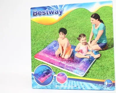 Produktbild von Bestway Wasserspielmatte - Galaxy Farben - Wasser Matte - 130x90 CM - Innen und Außen - Sprinkleranlage - für Baby und Kind