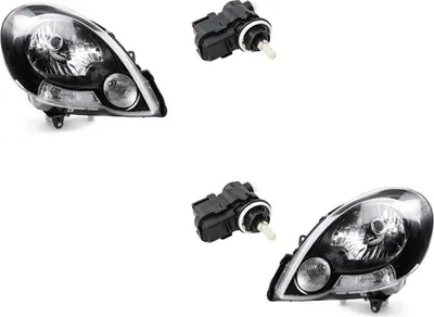 Zdjęcie produktu dla Johns, Reflektory pasujące do Renault Kangoo FW0 KW0 08-13 H4 Zestaw Li Re w. Serwomotor