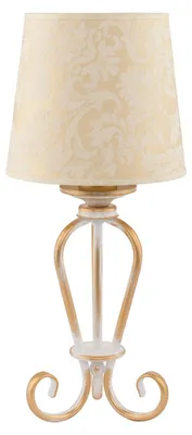 Image de Lampe de table SOFIA dorée et blanche, 1xE27x20W, métal, dimensions : 45x20x20 cm, IP20, Jupiter