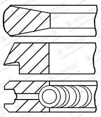 Produktbild von Goetze Engine Kolbenringsatz  08-114400-40